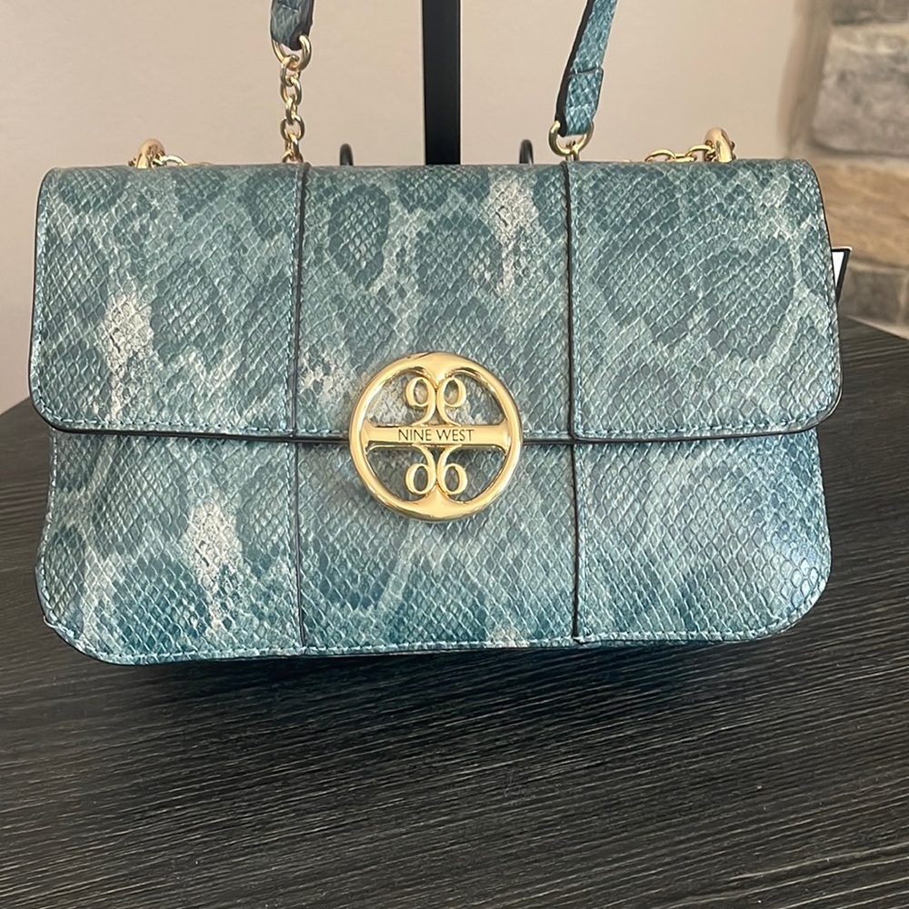 Nine West Denim Python Crossbody